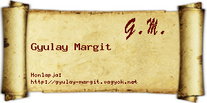 Gyulay Margit névjegykártya